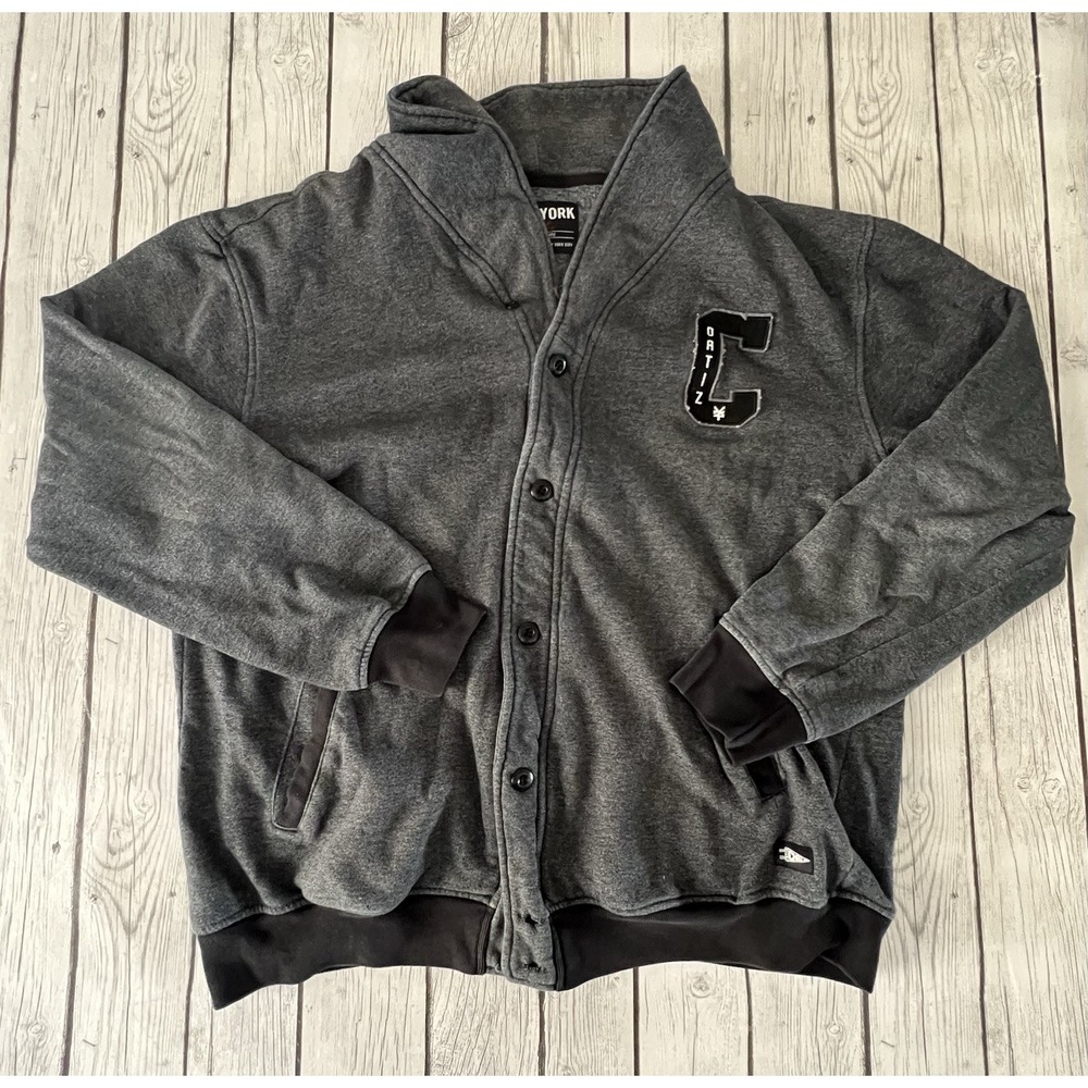 Y2K Zoo York Jacket Men's XL Full Button Up Gray And Black Logo